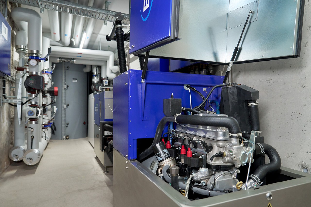 In der Liegenschaft an der Adlerbergstrasse 13 befindet sich das BHKW.