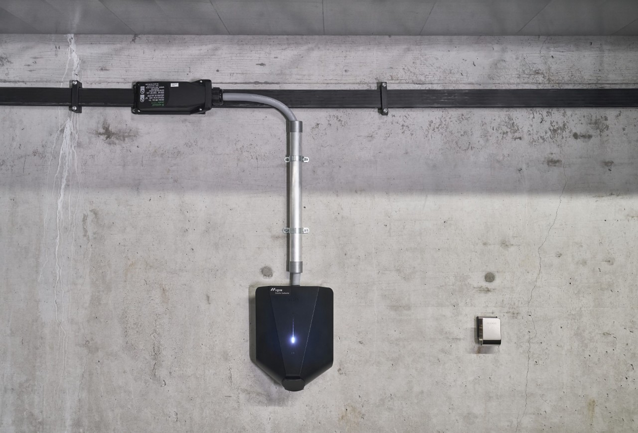 Eine E-Ladestation der sgsw.