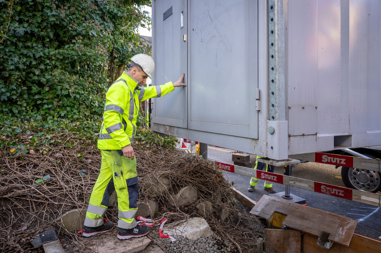 Im Spätsommer wurde die Trafostation St.Fiden umgebaut.