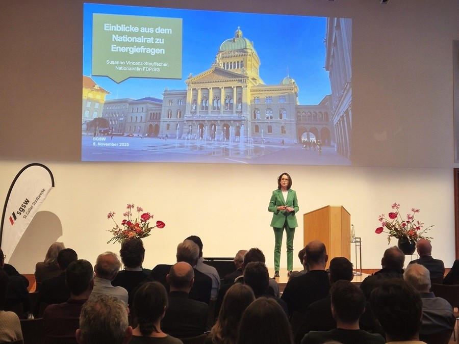 Susanne Vincenz-Stauffacher gab den Gästen einen Einblick in die Energiethemen des Nationalrats.